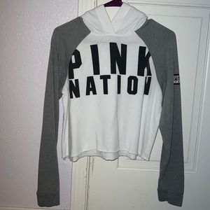 PINK cropped hoodie